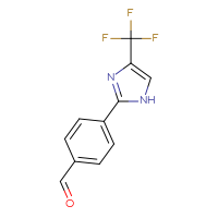 Chemical structure of 4-[4-(trifluoromethyl)-1H-imidazol-2-yl]benzaldehyde - CSSB09882633940