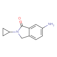 Chemical structure of 6-amino-2-cyclopropyl-2,3-dihydro-1H-isoindol-1-one - CSSB00009832850