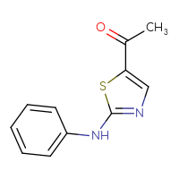 Chemical structure of 1-[2-(phenylamino)-1,3-thiazol-5-yl]ethan-1-one - CSSB00000056195