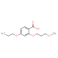 Chemical structure of 2-(3-methoxypropoxy)-4-propoxybenzoic acid - CSSB00000718427