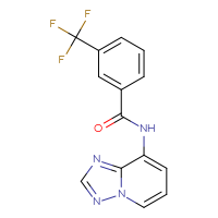 Chemical structure of N-{[1,2,4]triazolo[1,5-a]pyridin-8-yl}-3-(trifluoromethyl)benzamide - CSSB00138424738