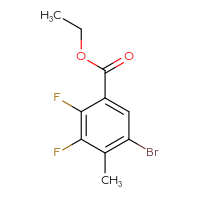 Chemical structure of ethyl 5-bromo-2,3-difluoro-4-methylbenzoate - CSSB02497283399