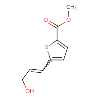 Chemical structure of methyl 5-(3-hydroxyprop-1-en-1-yl)thiophene-2-carboxylate - CSSB00103005934