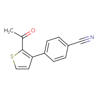 Chemical structure of 4-(2-acetylthiophen-3-yl)benzonitrile - CSSB00102720653