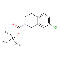Chemical structure of tert-butyl 7-chloro-1,2,3,4-tetrahydroisoquinoline-2-carboxylate - CSSB00103860635