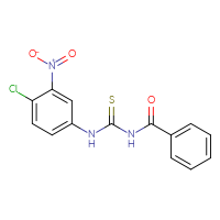 Chemical structure of 1-benzoyl-3-(4-chloro-3-nitrophenyl)thiourea - CSSB00121706695