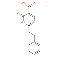 Chemical structure of 6-oxo-2-(2-phenylethyl)-1,6-dihydropyrimidine-5-carboxylic acid - CSSB00007939690