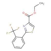Chemical structure of ethyl 2-[2-(trifluoromethyl)phenyl]-1,3-thiazole-4-carboxylate - CSSB00020649170