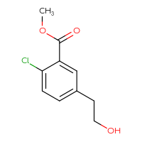 Chemical structure of methyl 2-chloro-5-(2-hydroxyethyl)benzoate - CSSB00011003314