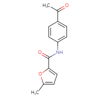 Chemical structure of N-(4-acetylphenyl)-5-methylfuran-2-carboxamide - CSSB00000481815