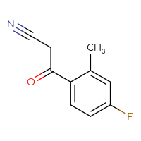Chemical structure of 3-(4-fluoro-2-methylphenyl)-3-oxopropanenitrile - CSSB00013047008