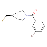 Chemical structure of (1R,5S,6R)-3-(3-bromobenzoyl)-6-(fluoromethyl)-3-azabicyclo[3.1.0]hexane - CSSB03335687004
