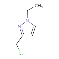 Chemical structure of 3-(chloromethyl)-1-ethyl-1H-pyrazole - CSSB00000094151