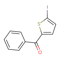 Chemical structure of (5-iodothiophen-2-yl)(phenyl)methanone - CSSB00010709983