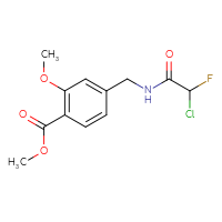 Chemical structure of methyl 4-[(2-chloro-2-fluoroacetamido)methyl]-2-methoxybenzoate - CSSB21332168705