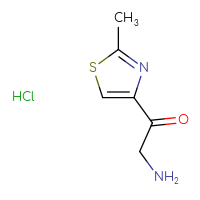 Chemical structure of 2-amino-1-(2-methyl-1,3-thiazol-4-yl)ethan-1-one hydrochloride - CSSB00103148818