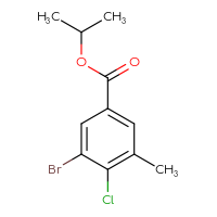 Chemical structure of propan-2-yl 3-bromo-4-chloro-5-methylbenzoate - CSSB02131846807
