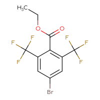 Chemical structure of ethyl 4-bromo-2,6-bis(trifluoromethyl)benzoate - CSSB00161171466