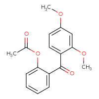 Chemical structure of 2-(2,4-dimethoxybenzoyl)phenyl acetate - CSSB00020568639
