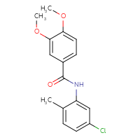 Chemical structure of N-(5-chloro-2-methylphenyl)-3,4-dimethoxybenzamide - CSSB00027977940