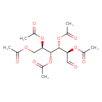 Chemical structure of (2R,3R,4S,5R)-1,2,4,5-tetrakis(acetyloxy)-6-oxohexan-3-yl acetate - CSSB00016990843