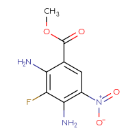 Chemical structure of methyl 2,4-diamino-3-fluoro-5-nitrobenzoate - CSSB00025712466
