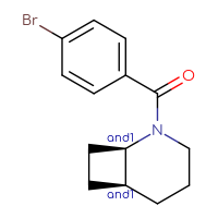 Chemical structure of rac-(1R,6S)-2-(4-bromobenzoyl)-2-azabicyclo[4.2.0]octane - CSSB21432558977