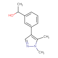 Chemical structure of 1-[3-(1,5-dimethyl-1H-pyrazol-4-yl)phenyl]ethan-1-ol - CSSB00122545318