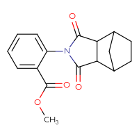Chemical structure of methyl 2-{3,5-dioxo-4-azatricyclo[5.2.1.0²,⁶]decan-4-yl}benzoate - CSSB00121685940
