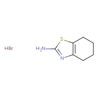 Chemical structure of 4,5,6,7-tetrahydro-1,3-benzothiazol-2-amine hydrobromide - CSSB00132304501