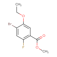 Chemical structure of methyl 4-bromo-5-ethoxy-2-fluorobenzoate - CSSB00029075248