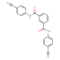 Chemical structure of N1,N3-bis(4-cyanophenyl)benzene-1,3-dicarboxamide - CSSB00048519806