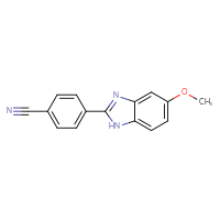Chemical structure of 4-(5-methoxy-1H-1,3-benzodiazol-2-yl)benzonitrile - CSSB00037690083