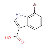 Chemical structure of 7-bromo-1H-indole-3-carboxylic acid - CSSB00009816184