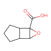 Chemical structure of 3-oxatricyclo[3.3.0.0²,⁴]octane-2-carboxylic acid - CSSB02125753937