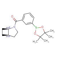 Chemical structure of rac-(1R,5R)-2-[3-(4,4,5,5-tetramethyl-1,3,2-dioxaborolan-2-yl)benzoyl]-2-azabicyclo[3.2.0]heptane - CSSB21332840848
