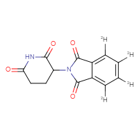 Chemical structure of 2-(2,6-dioxopiperidin-3-yl)-2,3-dihydro(²H₄)-1H-isoindole-1,3-dione - CSSB00025740991