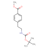 Chemical structure of methyl 4-(2-{[(tert-butoxy)carbonyl]amino}ethyl)benzoate - CSSB00000064627