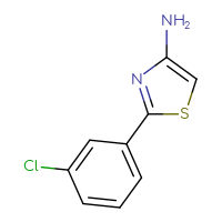 Chemical structure of 2-(3-chlorophenyl)-1,3-thiazol-4-amine - CSSB00012662898
