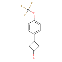 Chemical structure of 3-[4-(trifluoromethoxy)phenyl]cyclobutan-1-one - CSSB00012703745