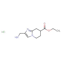 Chemical structure of ethyl 2-(aminomethyl)-5H,6H,7H,8H-imidazo[1,2-a]pyridine-7-carboxylate hydrochloride - CSSB20963517276