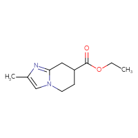 Chemical structure of ethyl 2-methyl-5H,6H,7H,8H-imidazo[1,2-a]pyridine-7-carboxylate - CSSB00054969640