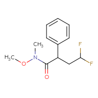 Chemical structure of 4,4-difluoro-N-methoxy-N-methyl-2-phenylbutanamide - CSSB02271960266