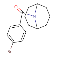 Chemical structure of 9-(4-bromobenzoyl)-9-azabicyclo[3.3.1]nonane - CSSB00046786012