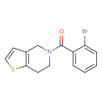 Chemical structure of 5-(2-bromobenzoyl)-4H,5H,6H,7H-thieno[3,2-c]pyridine - CSSB00000627937