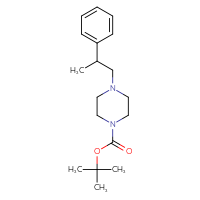 Chemical structure of tert-butyl 4-(2-phenylpropyl)piperazine-1-carboxylate - CSSB00104495534