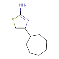 Chemical structure of 4-cycloheptyl-1,3-thiazol-2-amine - CSSB00013221138