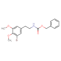 Chemical structure of benzyl N-[2-(3-bromo-4,5-dimethoxyphenyl)ethyl]carbamate - CSSB03496573630