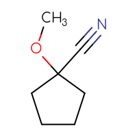 Chemical structure of 1-methoxycyclopentane-1-carbonitrile - CSSB00000701509