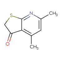 Chemical structure of 4,6-dimethyl-2H,3H-thieno[2,3-b]pyridin-3-one - CSSB00009855827